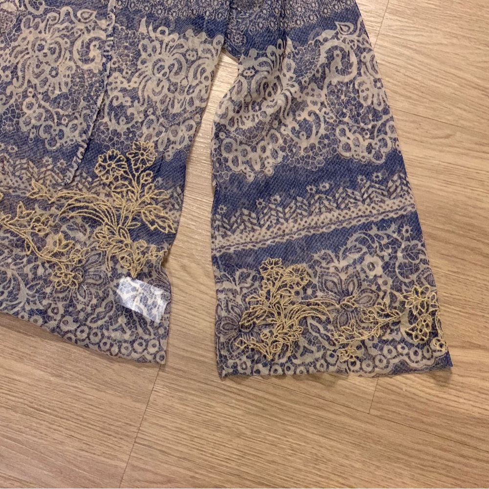 NWT Johnny Was Mazzy Peasant Sheer Boho Blouse in Francis Size M - Picture 14 of 16